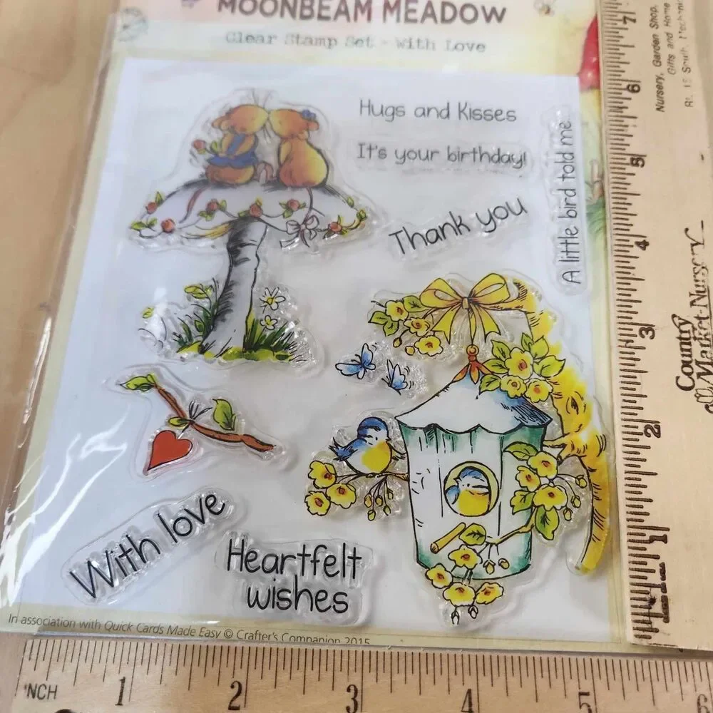 Crafter's Companion Every Day in Moonbeam Meadow With Love Cling Stamp Set UK